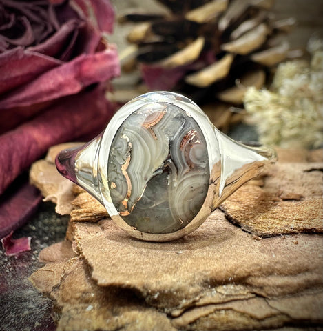 Custom Copper Replacement Eye Agate Ring