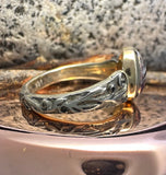 Copper Replacement Wedding Band Agate Ring 14k Gold Filigree
