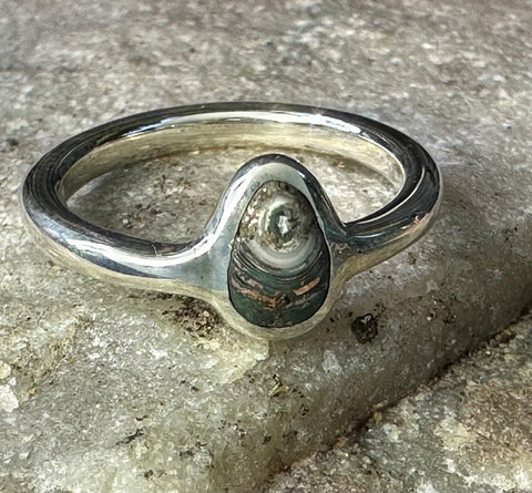 Green Copper Replacement Eye Agate Ring