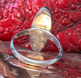 Marquette Lake Superior Agate Ring — Upper Peninsula Michigan Hand-Fabricated Sterling Silver Statement Ring