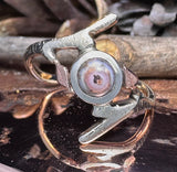 Yellow Birch Copper Replacement Eye Agate Ring