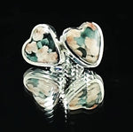 Heart Greenstone Mesolite Earrings