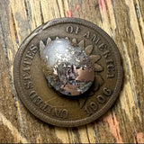 Copper Replacement Agate Cabochon