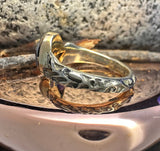 Copper Replacement Wedding Band Agate Ring 14k Gold Filigree