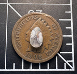 Copper Replacement Eye Agate Cabochon