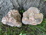 Rare Pair of Monumental Lake Superior Sagenite Agates Approximately 10.3 Pounds Combined