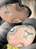 Copper Inclusion Eye Agate with Amethyst Eye
