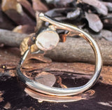 Yellow Birch Copper Replacement Eye Agate Ring