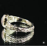 Copper Replacement Agate Ring 14k Gold Filigree