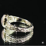 Copper Replacement Agate Ring 14k Gold Filigree