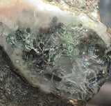 Copper Replacement Agate with Pumpellyite and chlorite inclusions