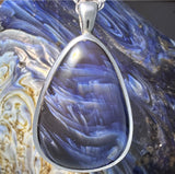 Pioneer Swirl Furnace Glass Pendant — Historic Michigan Industrial Glass (Sterling Silver Set)