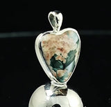 Heart Greenstone Mesolite Pendant