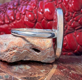 Marquette Lake Superior Agate Ring — Upper Peninsula Michigan Hand-Fabricated Sterling Silver Statement Ring