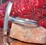 Marquette Lake Superior Agate Ring — Upper Peninsula Michigan Hand-Fabricated Sterling Silver Statement Ring