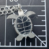 Greenstone Turtle Pendant Sterling Silver