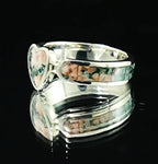 Heart Greenstone Mesolite Inlay Ring