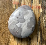 Copper Replacement/Inclusion Brecciated Ghost Agate Cabochon