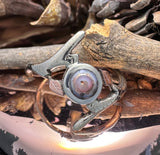Yellow Birch Copper Replacement Eye Agate Ring