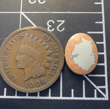 Feldspar with Datolite core Cabochon