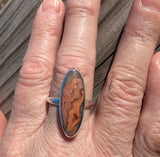 Marquette Lake Superior Agate Ring — Upper Peninsula Michigan Hand-Fabricated Sterling Silver Statement Ring