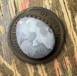 Copper Replacement/Inclusion Brecciated Ghost Agate Cabochon