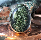 Big Bold Chlorastrolite Sterling Silver Ring