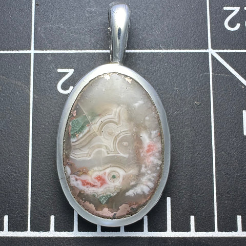 Copper Replacement Eye Agate Pendant Large