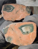 Green-Banded Copper Inclusion Agate