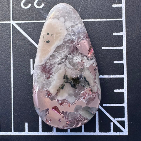 Copper Replacement Agate Quartz/Copper Crystal Impressions Cabochon